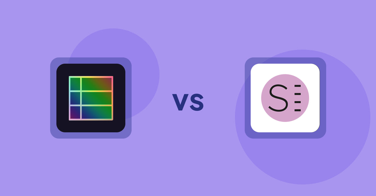 Shopify Metafield Apps: TableFlow Specification Table vs SizeMe