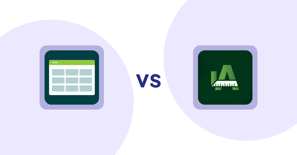 Shopify Product Display Apps: Product Table vs Easy Size Chart by Akeans