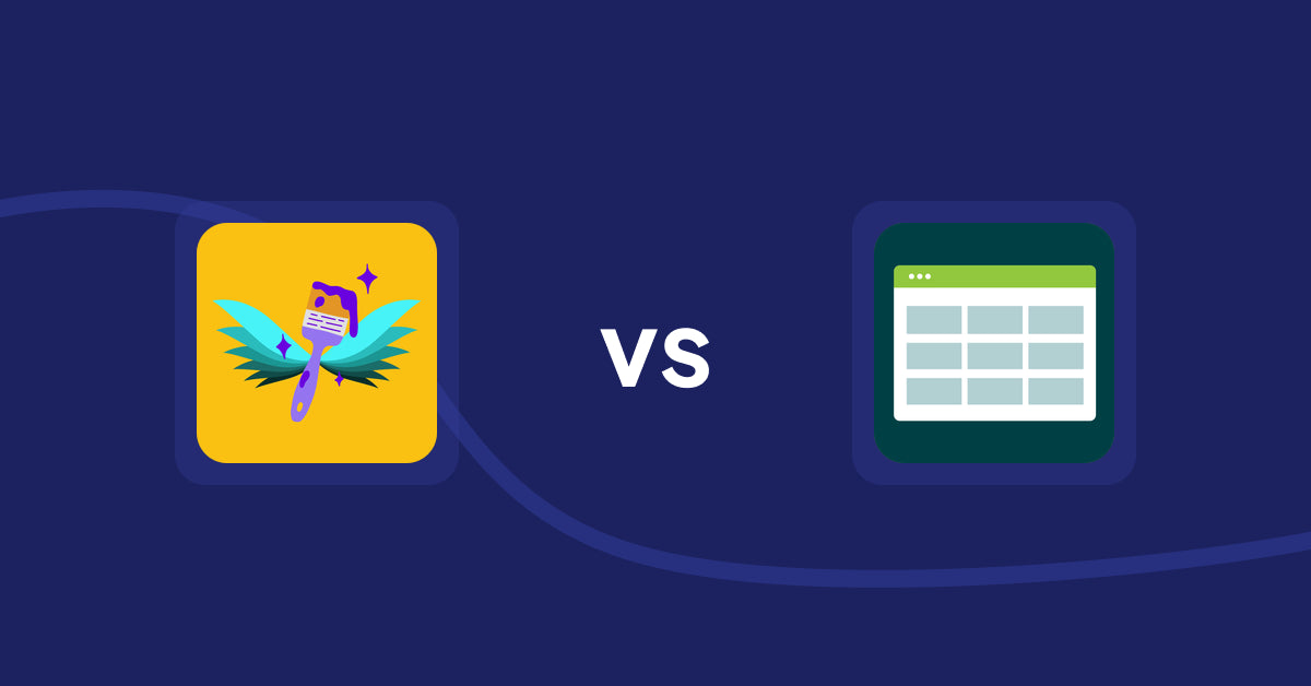 Shopify Product Display Apps: Badgfly ‑ Product Personalizer vs. Product Table