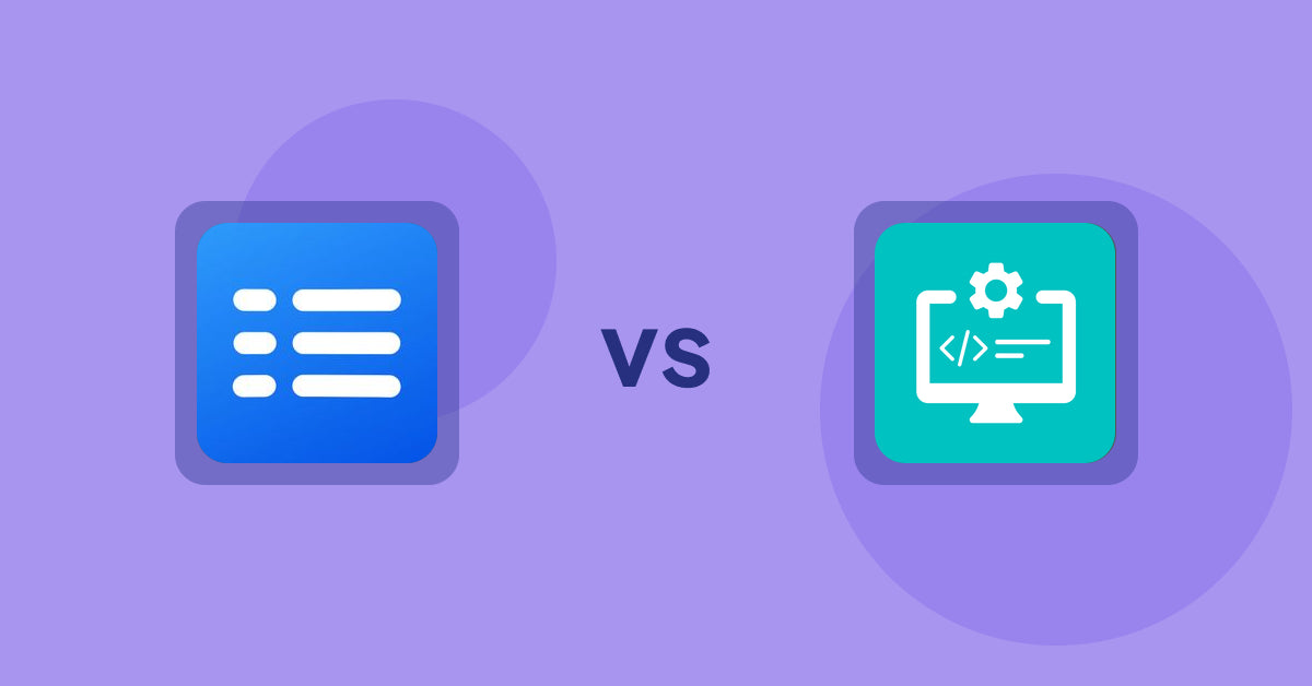 Shopify Metafield Apps: Easy Specification Table vs. CrawlApps Custom Metafields