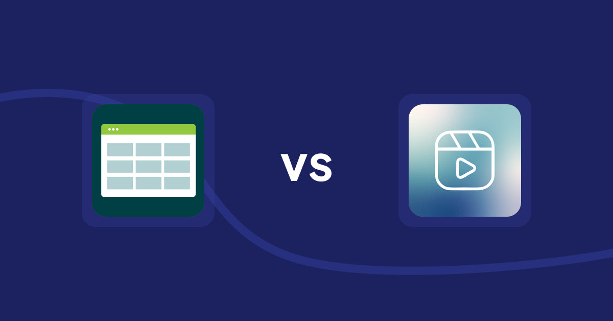 Shopify Product Display Apps: Product Table vs Reelify ‑ Shoppable Reel Video