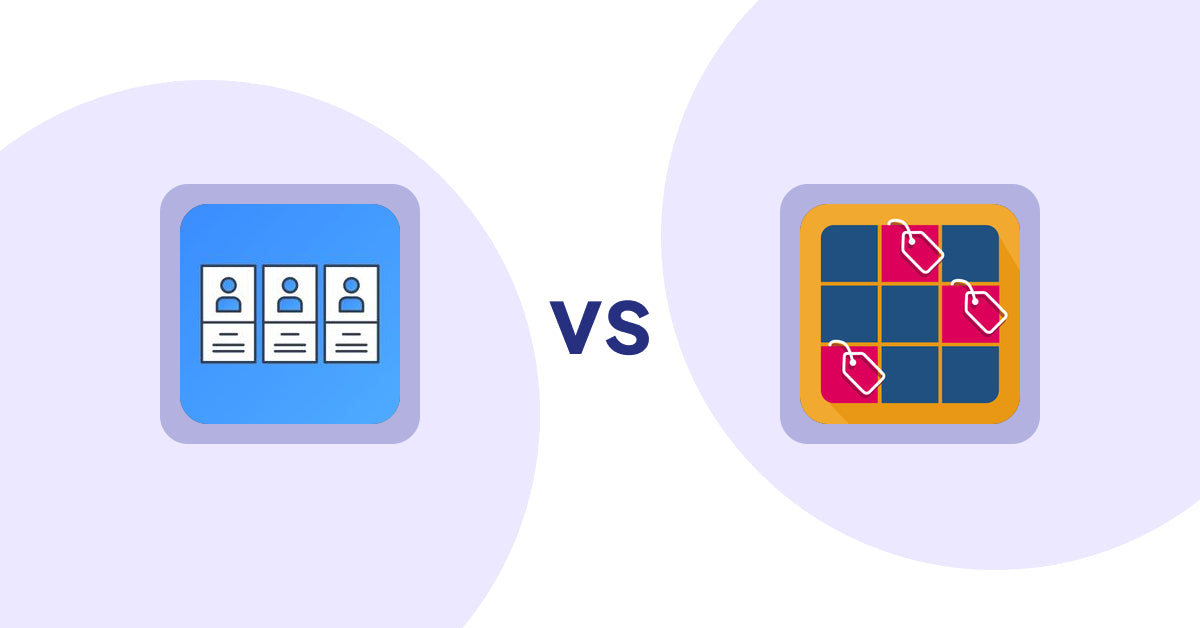 Shopify Metafield Apps: POWR: About Us | Team Profile vs. [Soledis]HighlightsCollections