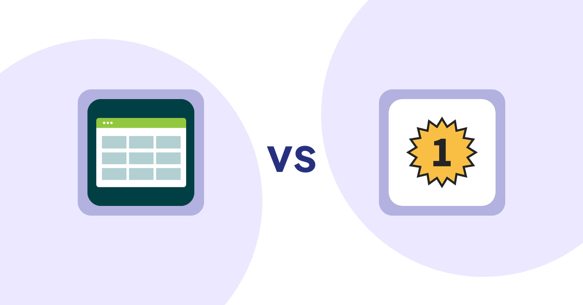 Shopify Product Display Apps: Product Table vs UR: Smart Ranking