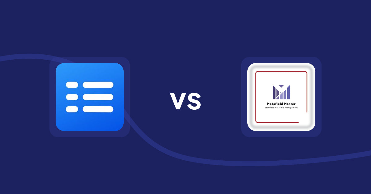 Shopify Metafield Apps: Easy Specification Table vs Metafield Master