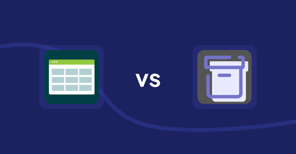 Shopify Product Display Apps: Product Table vs. Shelfify