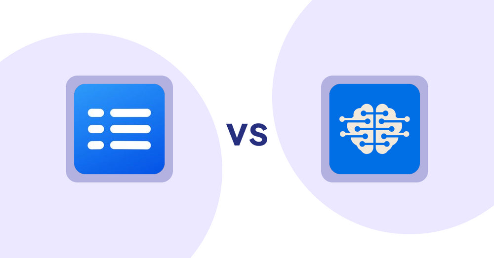 Shopify Metafield Apps: Easy Specification Table vs. MetaMind