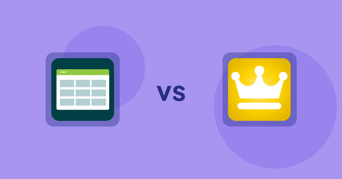 Shopify Product Display Apps: Product Table vs Awesome Ranking