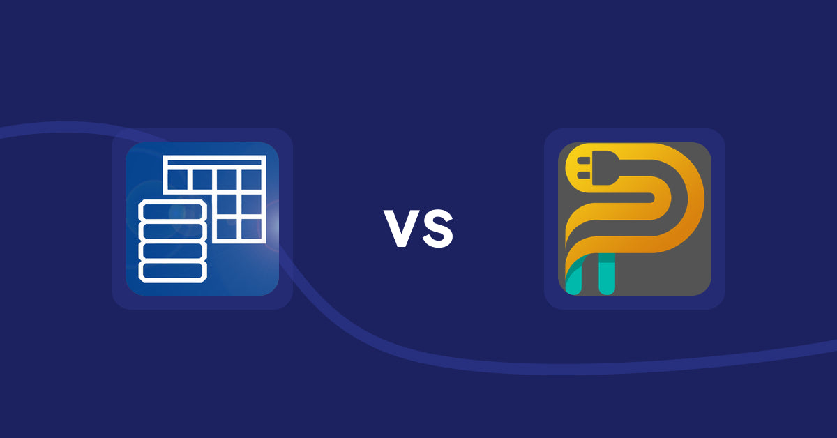 Shopify Metafield Apps: TablePress ‑ Data Tables vs POD Personalizer