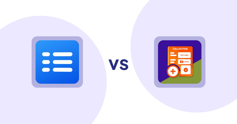 Shopify Metafield Apps: Easy Specification Table vs Collection Additional Fields