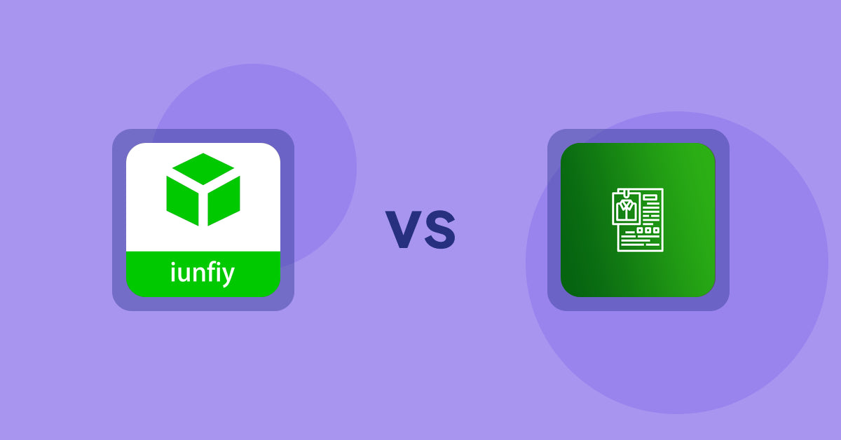 Shopify Product Display Apps: iunfiy • Related Products vs OC Product Size Chart