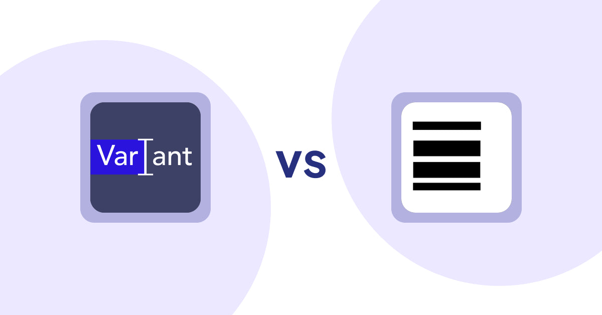 Shopify Metafield Apps: Variant Description OMG vs. Meta fields editor