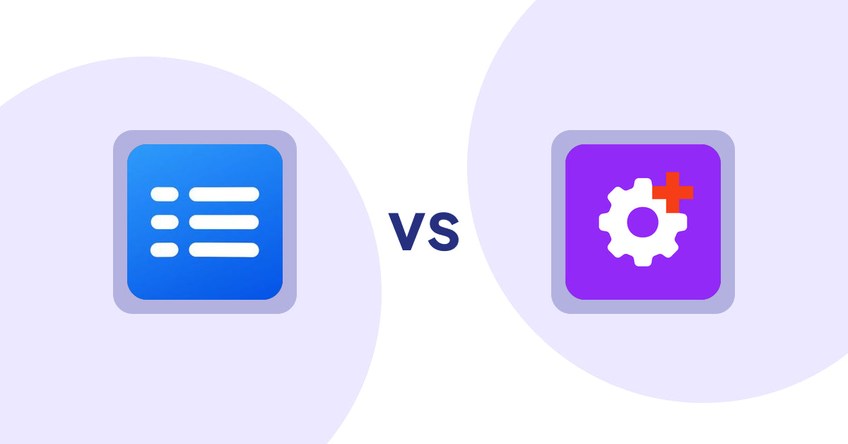 Shopify Metafield Apps: Easy Specification Table vs Admin+