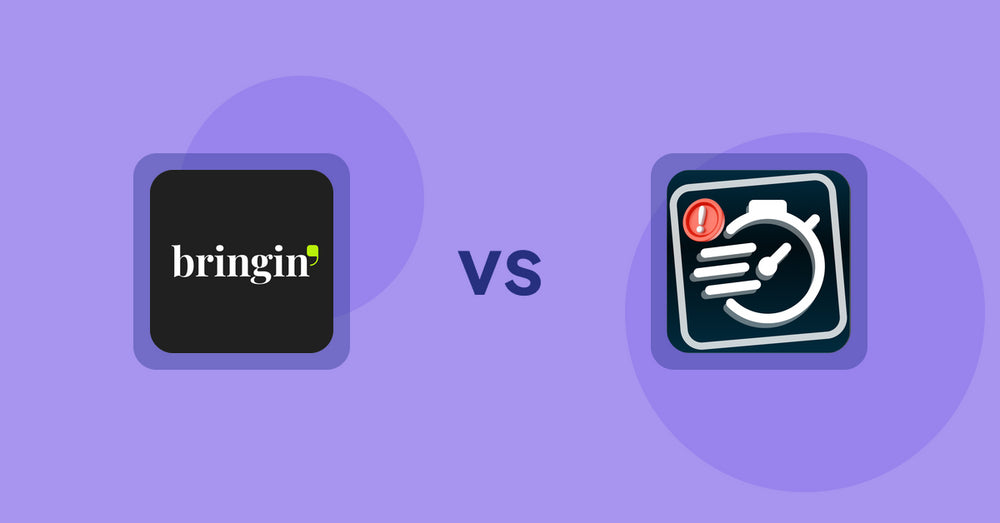 Shopify Product Display Apps: Bringin vs. Urgency! Low Stock Counter