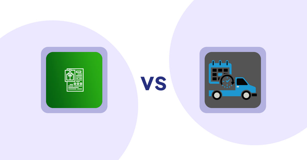 Shopify Product Display Apps: OC Product Size Chart vs H3 Estimated Delivery