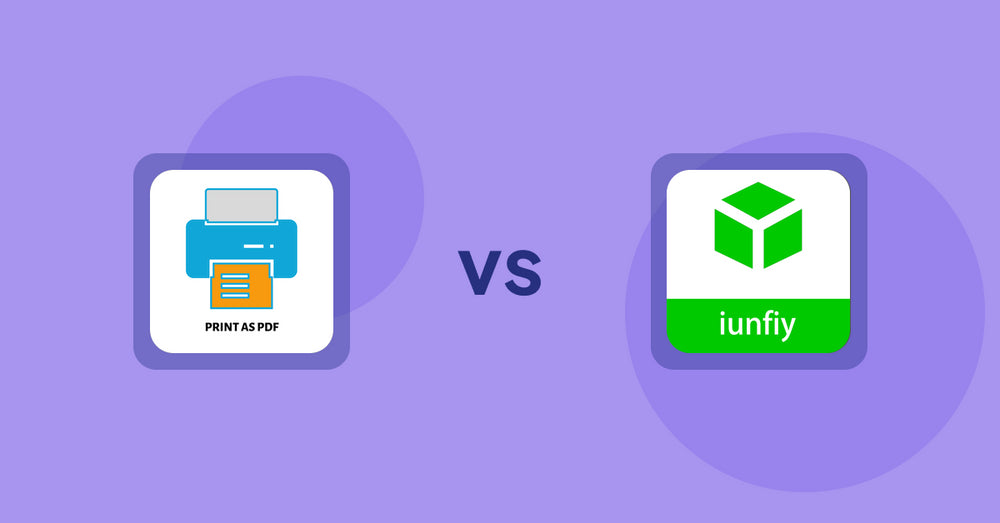 Shopify Product Display Apps: LitPDP ‑ Print as PDF vs iunfiy • Related Products