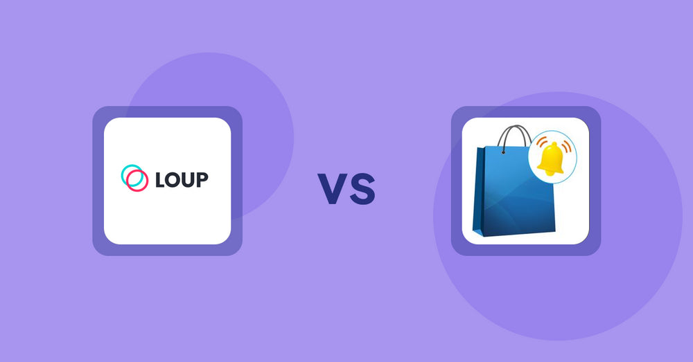 Shopify Product Display Apps: Loup: Sell on Instagram vs. CartBar ‑ Product Purchase Bar