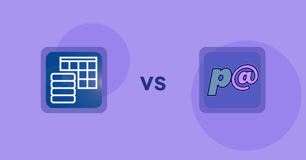 Shopify Metafield Apps: TablePress ‑ Data Tables vs Parameterizer