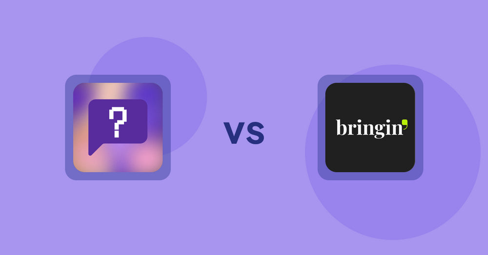 Shopify Product Display Apps: FAQbucket ‑ Help Center & FAQ vs Bringin