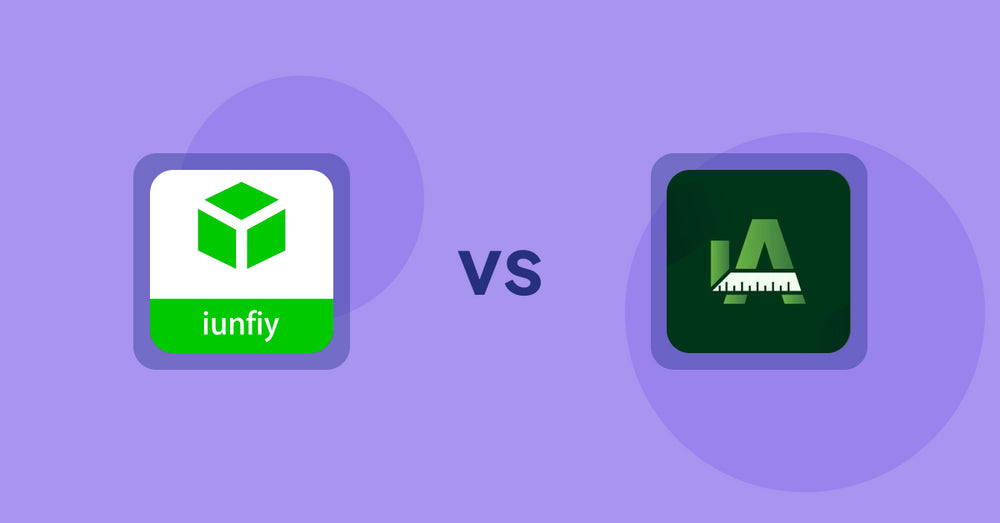 Shopify Product Display Apps: iunfiy • Related Products vs Easy Size Chart by Akeans