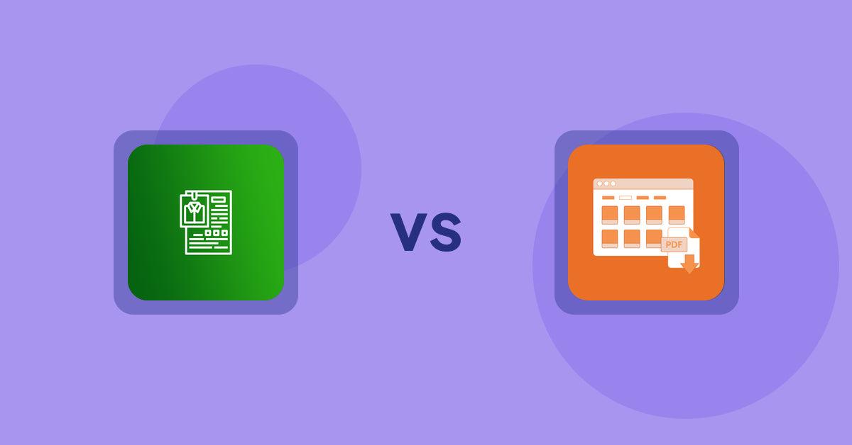 Shopify Product Display Apps: OC Product Size Chart vs Meetanshi PDF Product Catalog