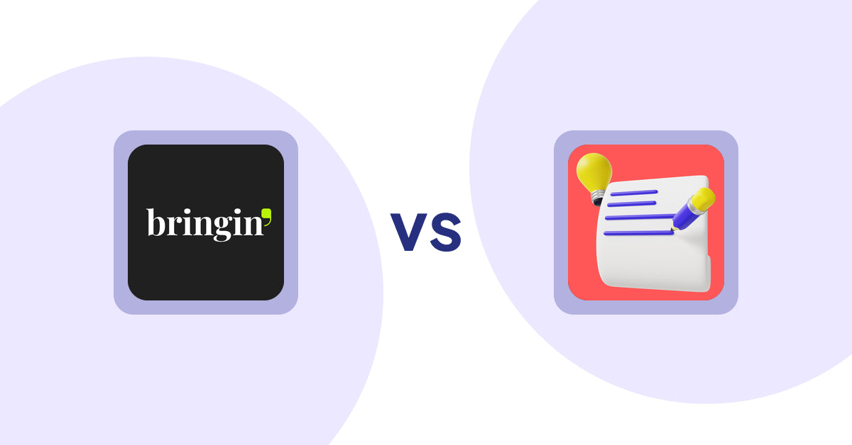 Shopify Product Display Apps: Bringin vs Wordo ‑ ChatGPT AI Description