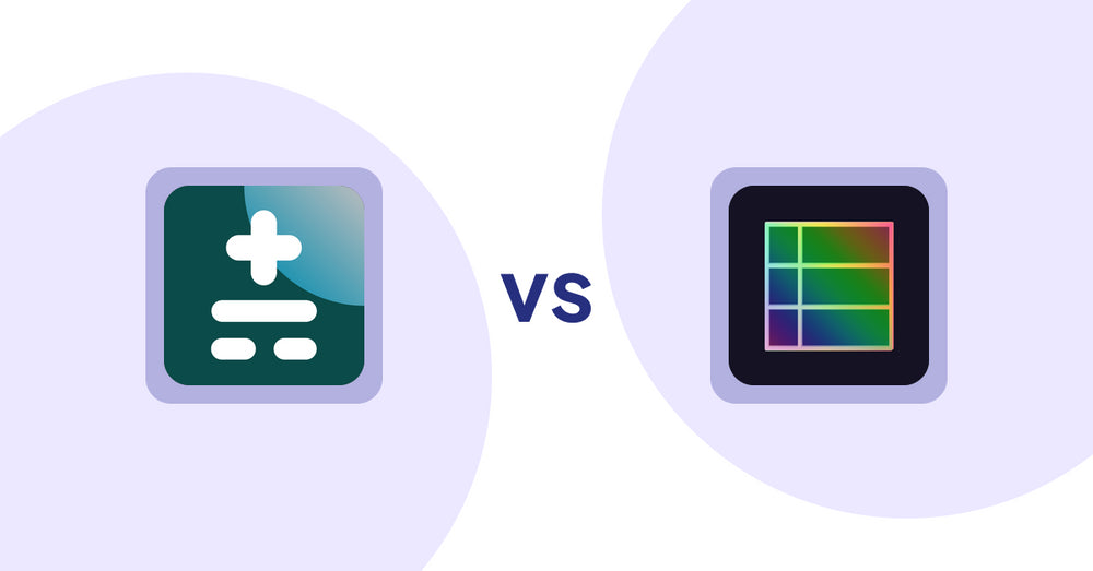 Shopify Metafield Apps: Metafields Custom Field Master vs TableFlow Specification Table