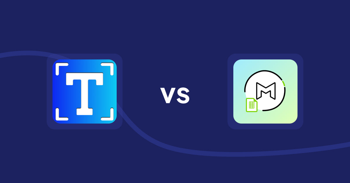 Shopify Metafield Apps: Textbox & Textfield by Textify vs Mport ‑ Bulk Metafield Import