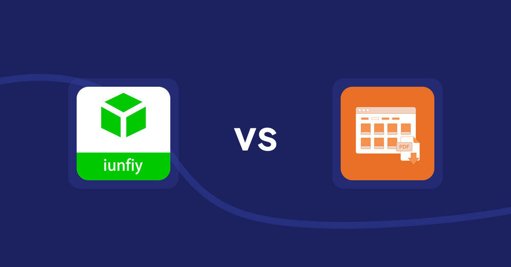 Shopify Product Display Apps: iunfiy • Related Products vs Meetanshi PDF Product Catalog