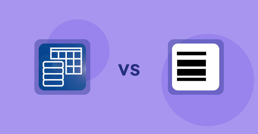 Shopify Metafield Apps: TablePress ‑ Data Tables vs Meta fields editor