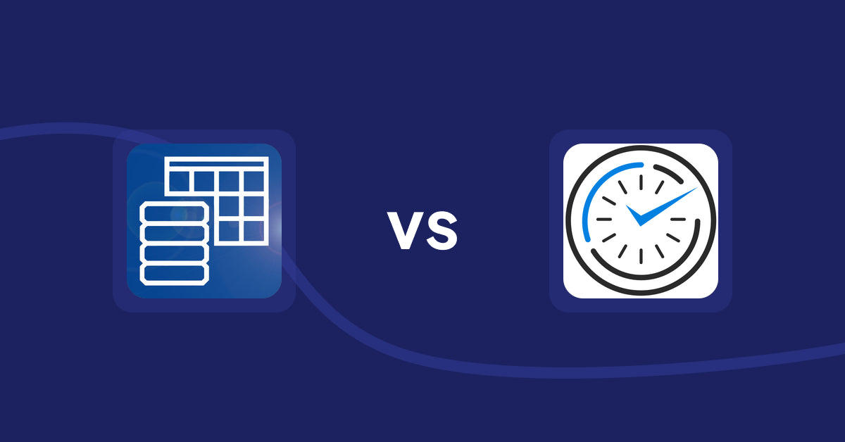 Shopify Metafield Apps: TablePress ‑ Data Tables vs StoreHours