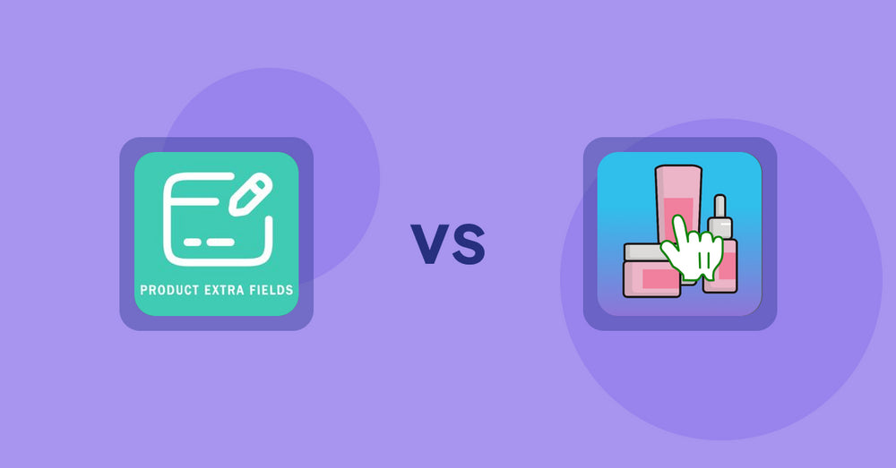 Shopify Metafield Apps: Product Extra Fields ‑Soronix vs Clickable Ingredients: Seetext