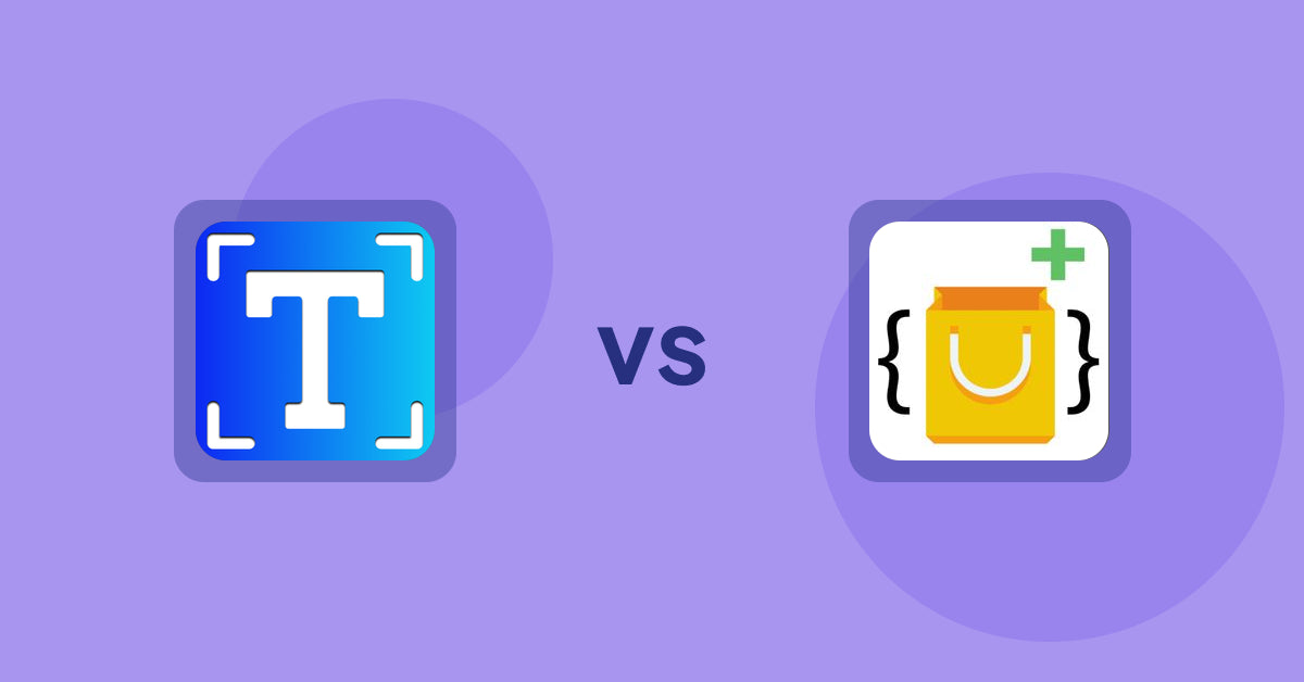 Shopify Metafield Apps: Textbox & Textfield by Textify vs. Metafields Plus