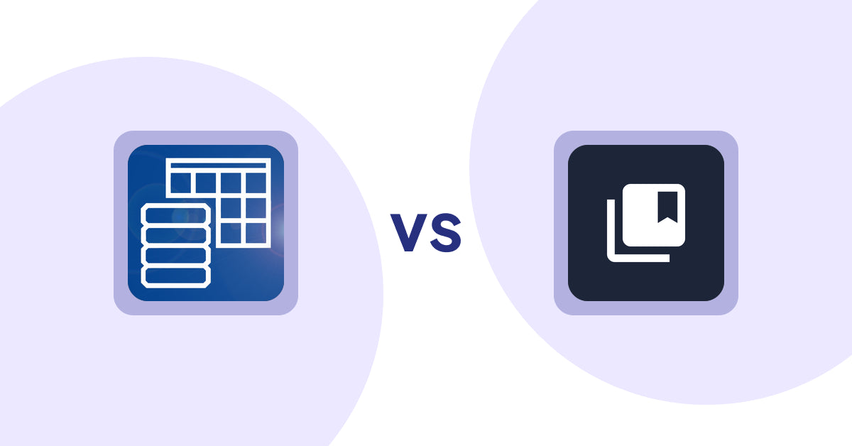 Shopify Metafield Apps: TablePress ‑ Data Tables vs Smart Metafield Collections