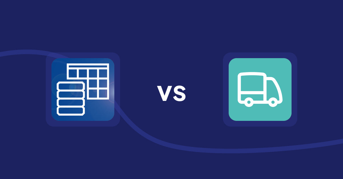 Shopify Metafield Apps: TablePress ‑ Data Tables vs BB Estimated Delivery