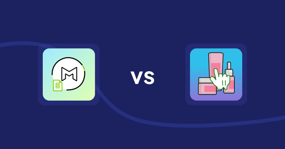 Shopify Metafield Apps: Mport ‑ Bulk Metafield Import vs. Clickable Ingredients: Seetext