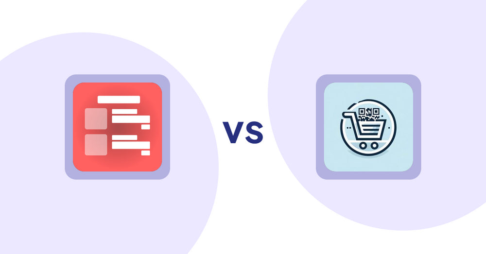 Shopify Product Display Apps: Menulog vs. QR Cartify