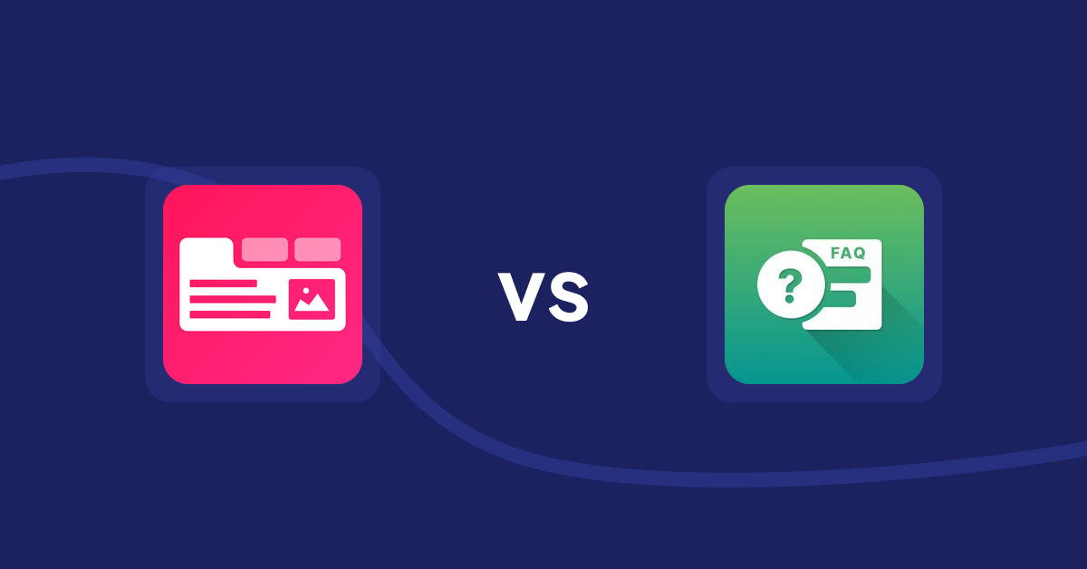 Shopify Product Display Apps: Tabs+ Product Descriptions vs FAQ Expert: Product FAQ