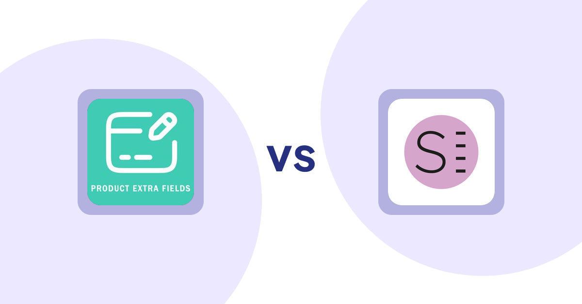 Shopify Metafield Apps: Product Extra Fields ‑Soronix vs SizeMe