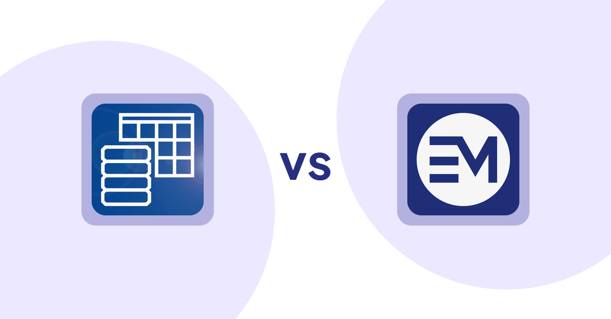 Shopify Metafield Apps: TablePress ‑ Data Tables vs Easy MetaField