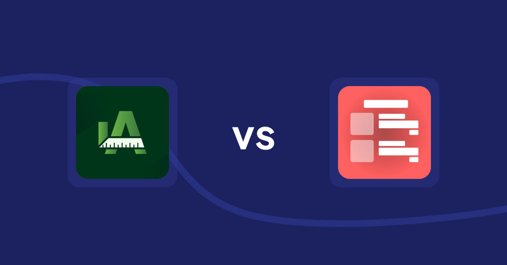 Shopify Product Display Apps: Easy Size Chart by Akeans vs Menulog