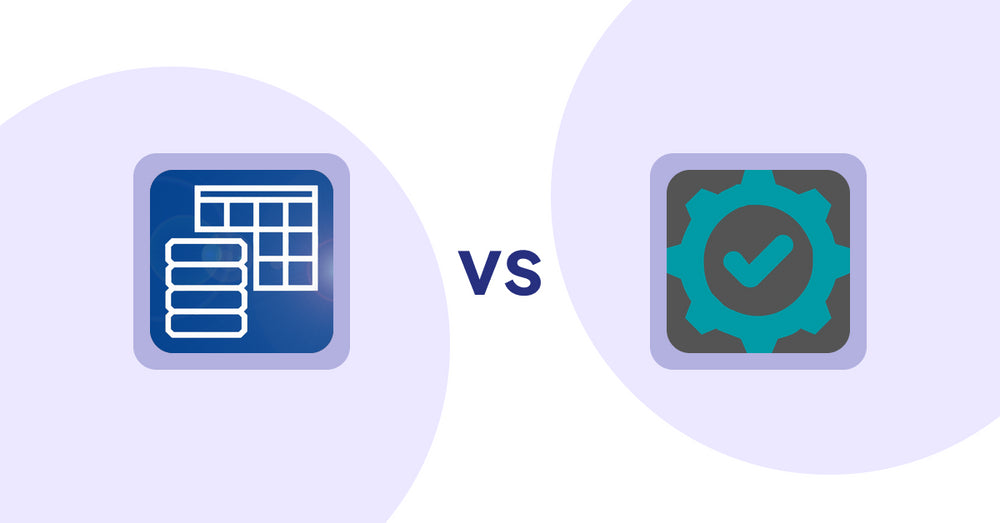 Shopify Metafield Apps: TablePress ‑ Data Tables vs ProductVogue