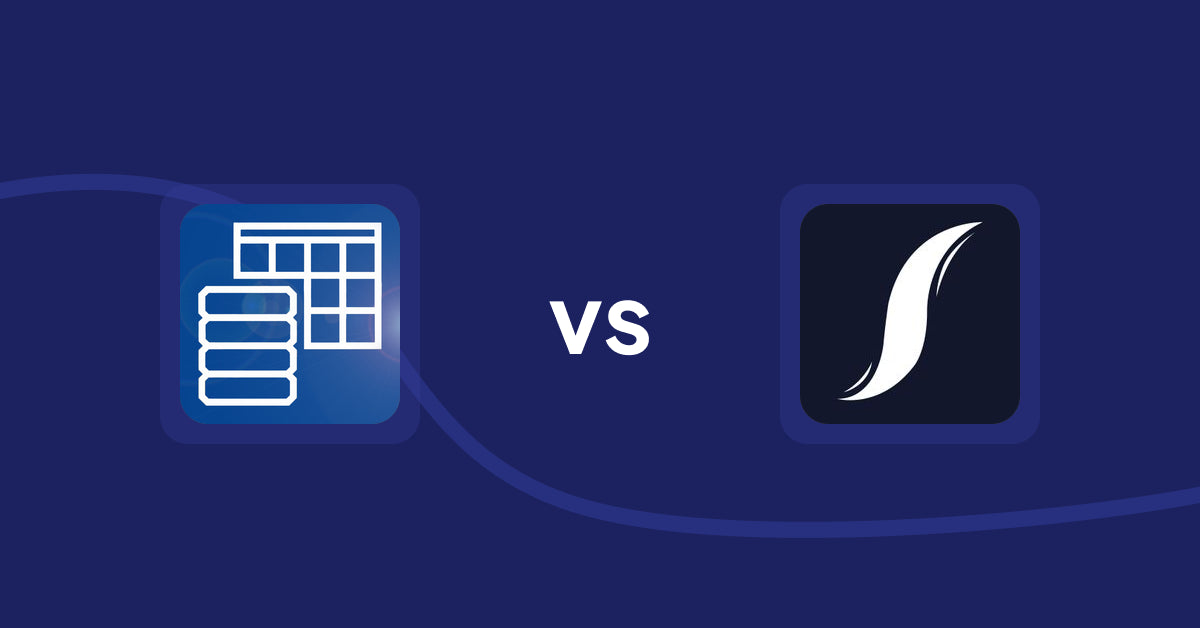 Shopify Metafield Apps: TablePress ‑ Data Tables vs WebDesk Tech Details