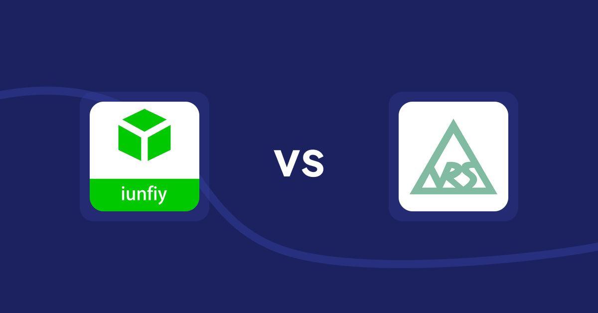 Shopify Product Display Apps: iunfiy • Related Products vs. VRSHOPii