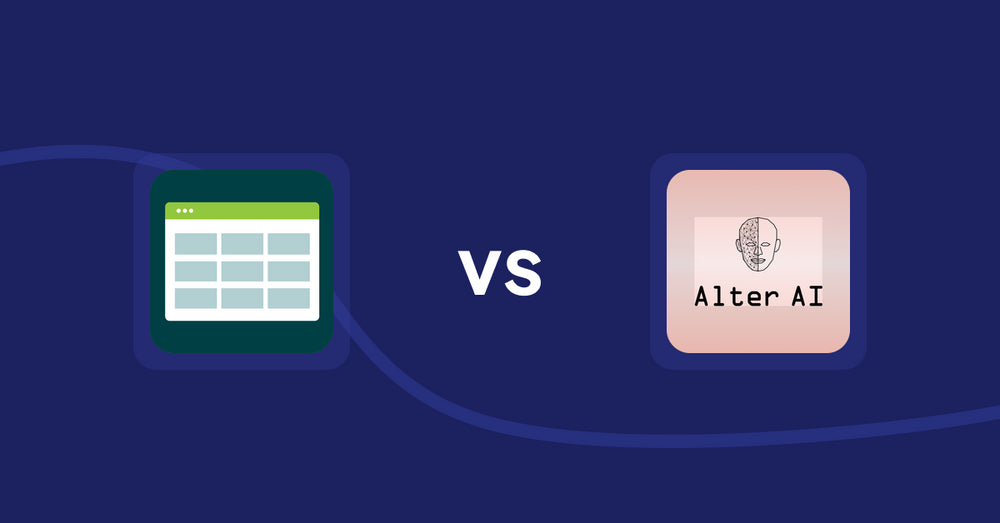 Shopify Product Display Apps: Product Table vs. Alter AI Virtual Try‑on