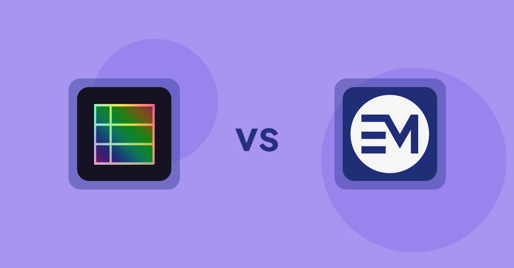 Shopify Metafield Apps: TableFlow Specification Table vs Easy MetaField