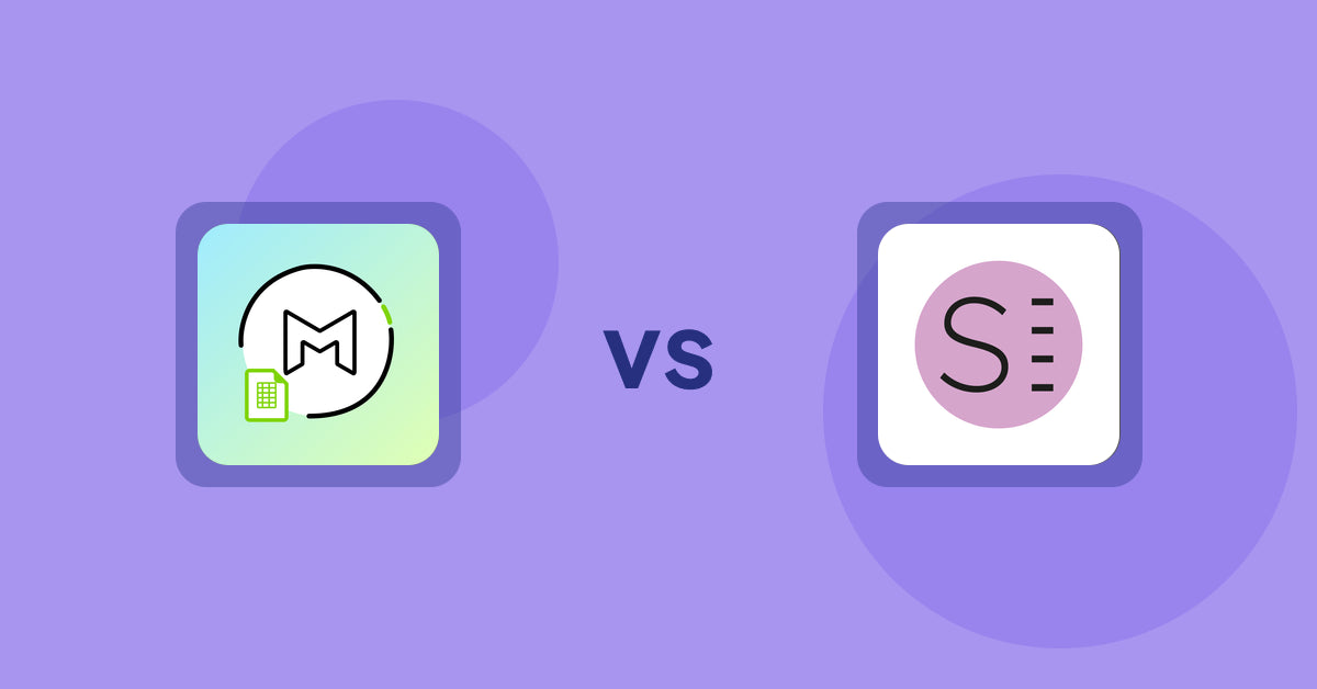 Shopify Metafield Apps: Mport ‑ Bulk Metafield Import vs SizeMe