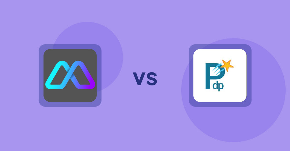 Shopify Product Display Apps: Metadrob: Create Virtual Store vs PDP Star