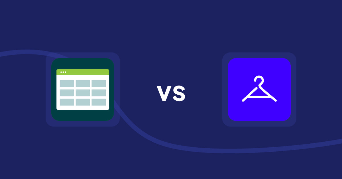 Shopify Product Display Apps: Product Table vs. Aiuta