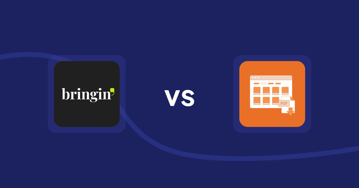 Shopify Product Display Apps: Bringin vs Meetanshi PDF Product Catalog