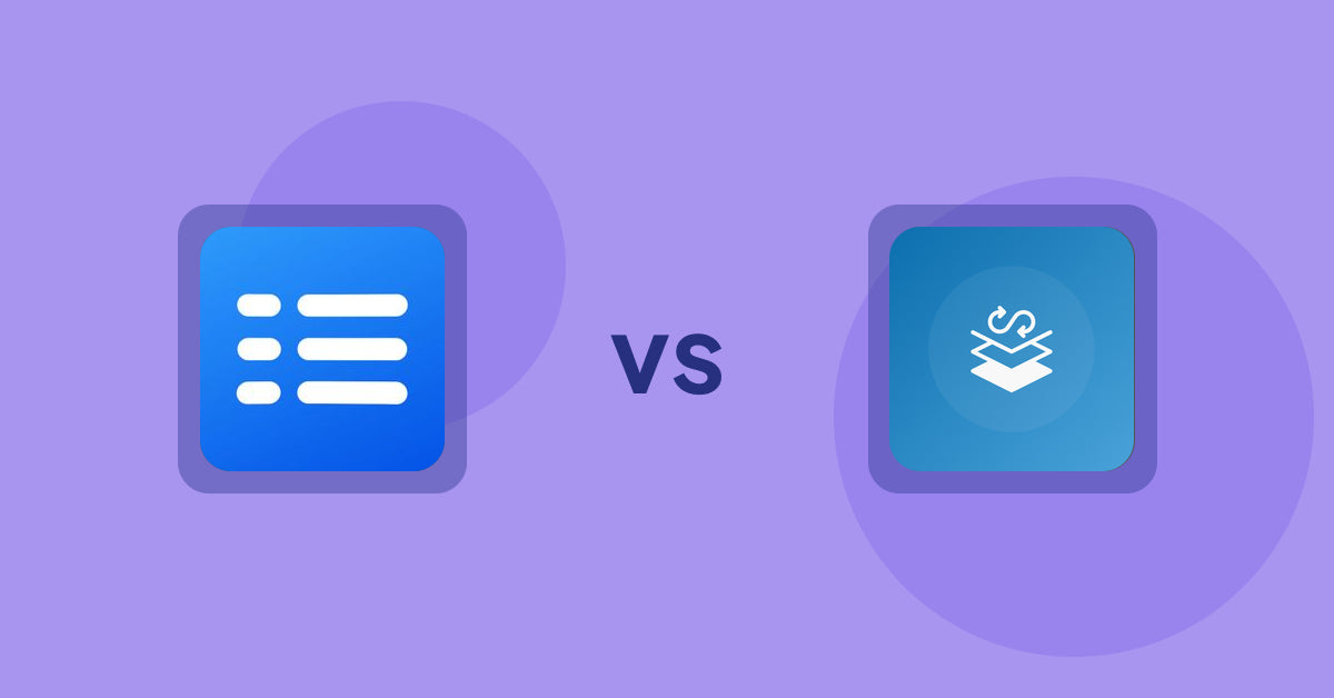 Shopify Metafield Apps: Easy Specification Table vs Seota In/Out Meta Data